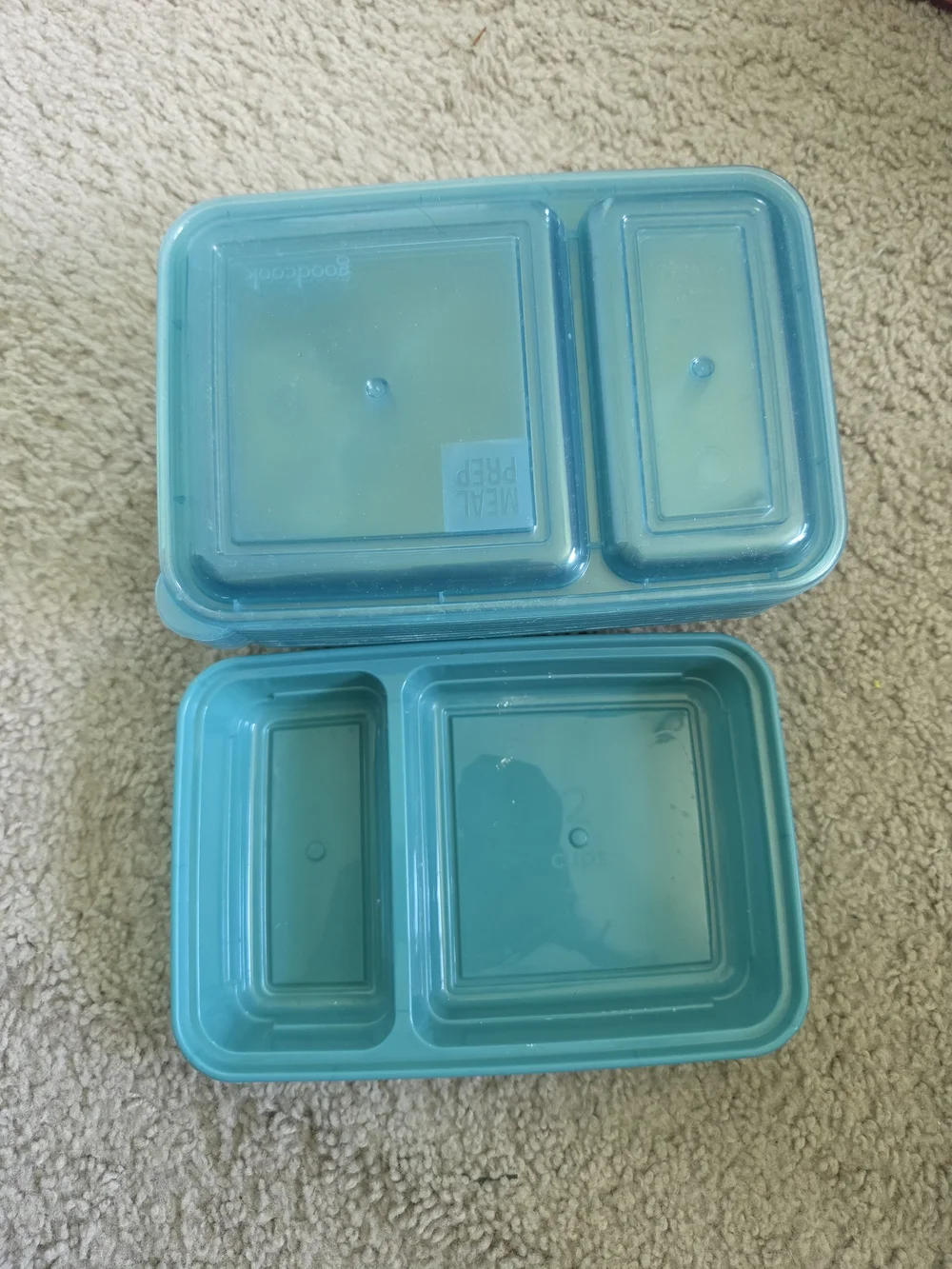 Reusable Turquoise Meal Prep Container with Divided Compartments